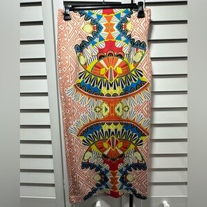 XOXO Vibrant Multicolor Midi Skirt
